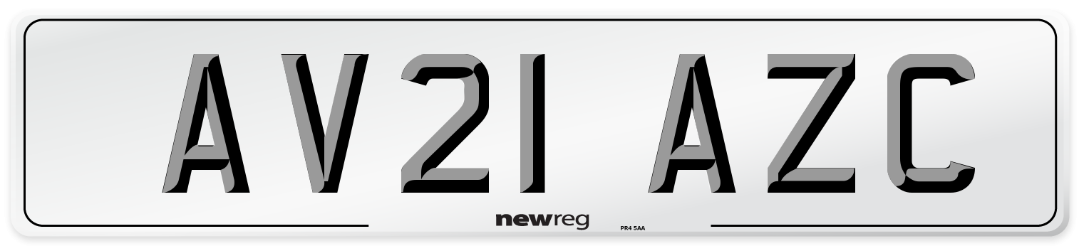 AV21 AZC Number Plate from New Reg